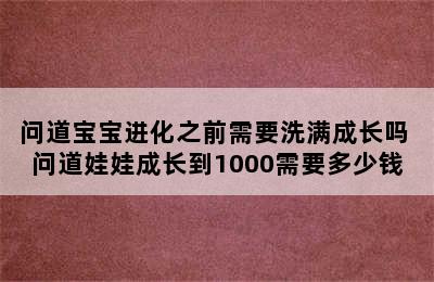 问道宝宝进化之前需要洗满成长吗 问道娃娃成长到1000需要多少钱